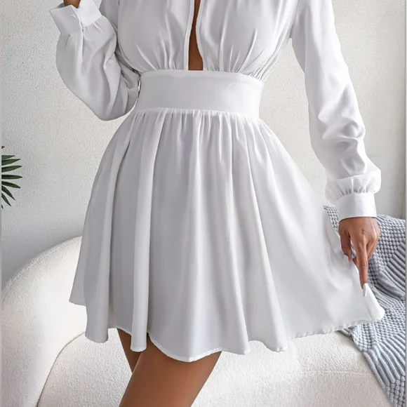 Bold and Flirty Turtleneck Mini Dress - Picture 4 of 10